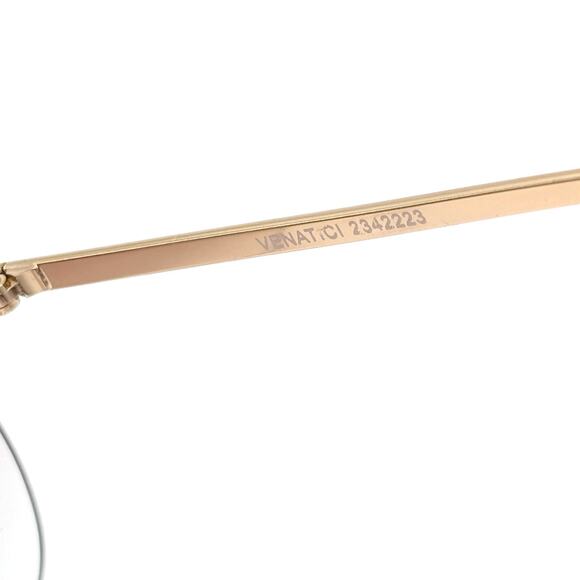 Aire Venatici Women's Aviator Sunglasses Bright Gold & Light Brown Grad Size L - Picture 9 of 9